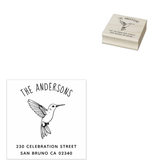 ハミングバードファミリーは繊細な甘さに対処 ラバースタンプ (押印)