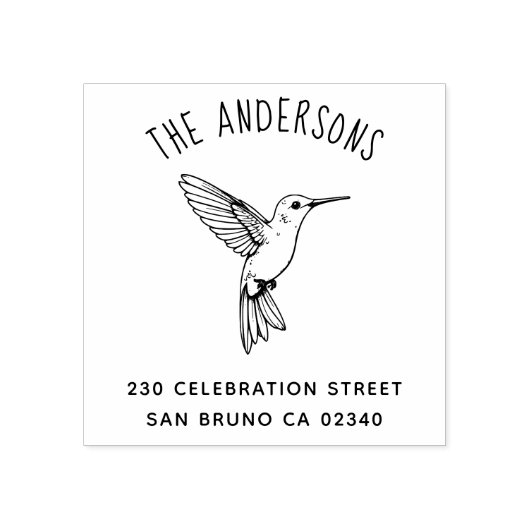 ハミングバードファミリーは繊細な甘さに対処 ラバースタンプ (インプリント)