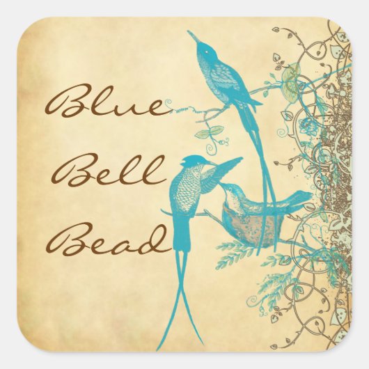 ハミングバードファミリースワール スクエアシール (正面)