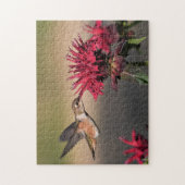 ハミングバードフライトウイングフラワー ジグソーパズル (縦)