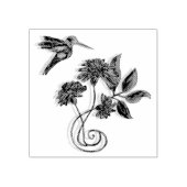 ハミングバードフライトウッドアートスタンプ ラバースタンプ (インプリント)