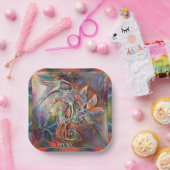 ハミングバードフライトソフトパステルズアート紙プレート ペーパープレート (パーティー)