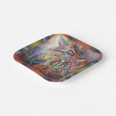 ハミングバードフライトソフトパステルズアート紙プレート ペーパープレート (傾斜あり)