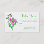ハミングバードフラワーは友人の名刺を参照する 紹介カード (正面)