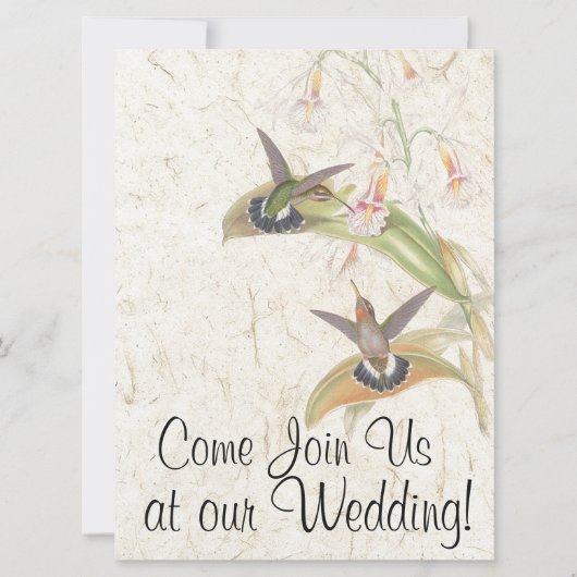 ハミングバードフラワーズ結婚式招待状 招待状 (正面)