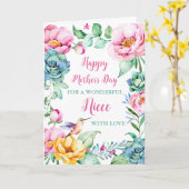 ハミングバードフラワーニースハッピーマザーズデイカード カード (黄色い花)