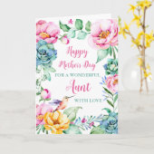 ハミングバードフラワーハッピーマザーズデイカード カード (黄色い花)