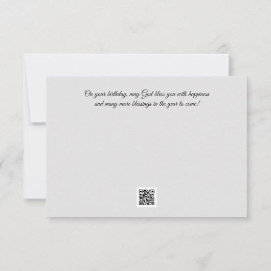 ハミングバードフラワー誕生日カード 招待状 (裏面)