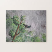 ハミングバードフリーブランチに止まる ジグソーパズル (横)