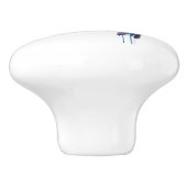 ハミングバードフローラの水色 セラミックノブ (側面)