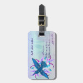 ハミングバードフローラアールデコ ラゲッジタグ (正面縦)