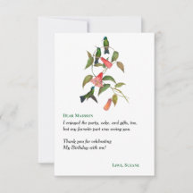 ハミングバードフローラリースビットデイパーティー