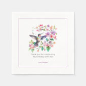 ハミングバードフローラリース スタンダードカクテルナプキン (正面)