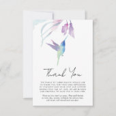 ハミングバードフローラ水彩フォトメモリアル サンキューカード (正面)