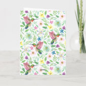 ハミングバードフローラ誕生日カード カード (裏面)