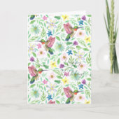 ハミングバードフローラ誕生日カード カード (正面)