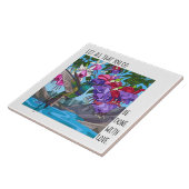 ハミングバードフローラ、1コリント16:14の詩 タイル (側面)