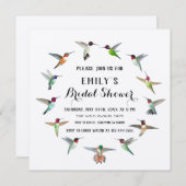 ハミングバードブライダルシャワー 招待状 (正面/裏面)