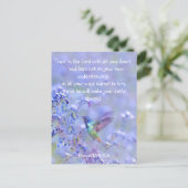 ハミングバードブルーガーデンフラワーバイブル聖書 ポストカード (スタンド正面)