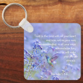 ハミングバードブルーガーデンフローラ聖書 キーホルダー (正面)