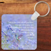 ハミングバードブルーガーデンフローラ聖書 キーホルダー (裏面)