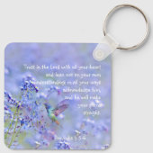 ハミングバードブルーガーデンフローラ聖書 キーホルダー (裏面)