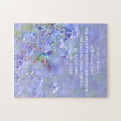 ハミングバードブルーガーデンフローラ聖書 ジグソーパズル (横)