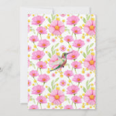 ハミングバードベイビーシャワー 招待状 (裏面)