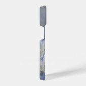 ハミングバードホワイトガーデンフラワーフローラアート iPhoneケース (右側面)