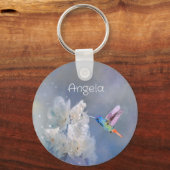 ハミングバードホワイトガーデン花名キーチェーン キーホルダー (正面)