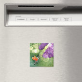 ハミングバードホーク蛾とライラック マグネット (インサイチュ (食洗機))