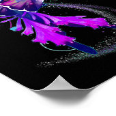 ハミングバードホールディングパープルリボンてんかんアワレネ ポスター (角)