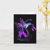 ハミングバードホールパープルリボンオーバードーズ認識度 カード (黄色い花)