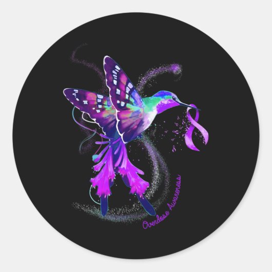 ハミングバードホールパープルリボンオーバードーズ認識度 ラウンドシール (正面)