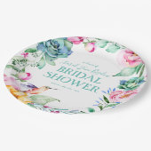 ハミングバードボホブライダルシャワー ペーパープレート (アングル)