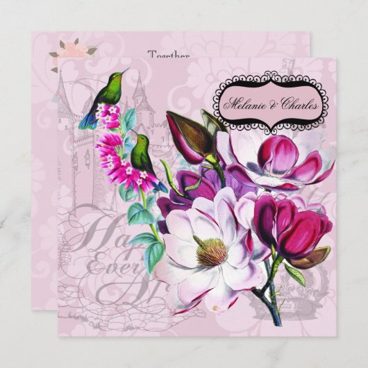 ハミングバードマグノリアススクエア結婚式招待状 招待状 (正面/裏面)