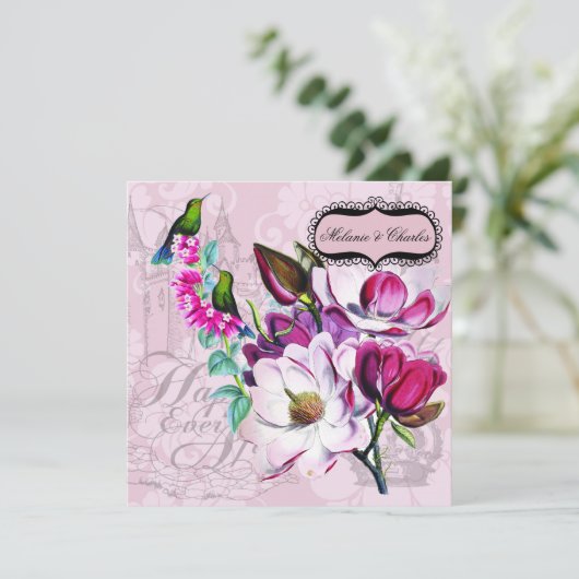 ハミングバードマグノリアススクエア結婚式招待状 招待状 (スタンド正面)