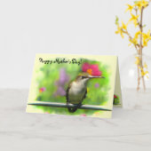 ハミングバードマザーズデイ カード (黄色い花)