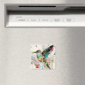 ハミングバードミックスメディアアートコラージマグネット マグネット (インサイチュ (食洗機))