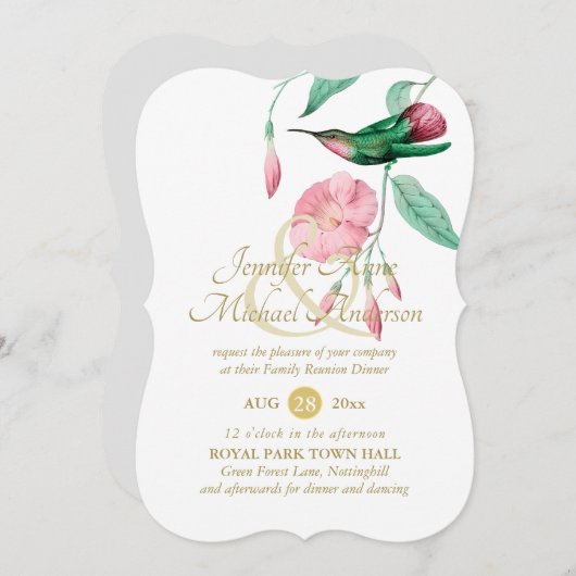 ハミングバードミントグリーンピンクファミリー懇親会クラス (正面/裏面)