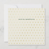 ハミングバードミントグリーンピンク金ゴールドブライダルシャワー 招待状 (裏面)