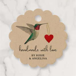 ハミングバードメッセージカード フェイバータグ