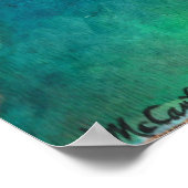 ハミングバードメロディユニークー「ステンドグラス」アート ポスター (角)