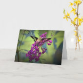 ハミングバードモスカード カード (黄色い花)