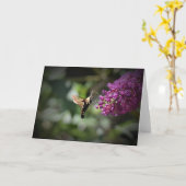 ハミングバードモスカード カード (黄色い花)