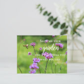 ハミングバードモス&フラワーズ ポストカード (スタンド正面)