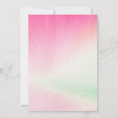 ハミングバードモチーフのウェディング 招待状 (裏面)