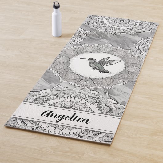 ハミングバードヨガマットとインディアンマンダラアート ヨガマット (インサイチュ)