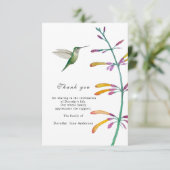 ハミングバードライフお祝いサンキューカード カード (スタンド正面)