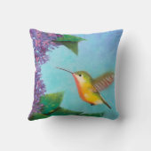 ハミングバードライラック装飾用クッション クッション (裏面)